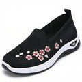 Embroidered Floral Mesh Slip-On Sneaker